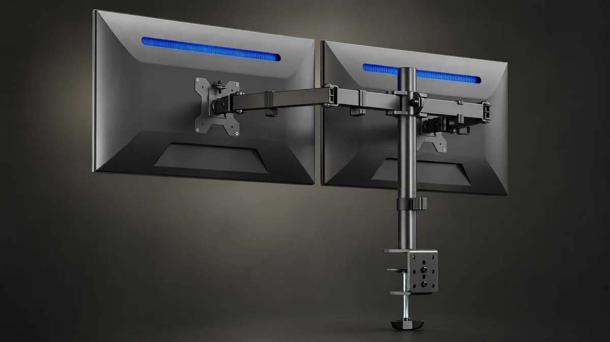 VIVO STAND-V002 on a charcoal surface; reference-based AI treatment